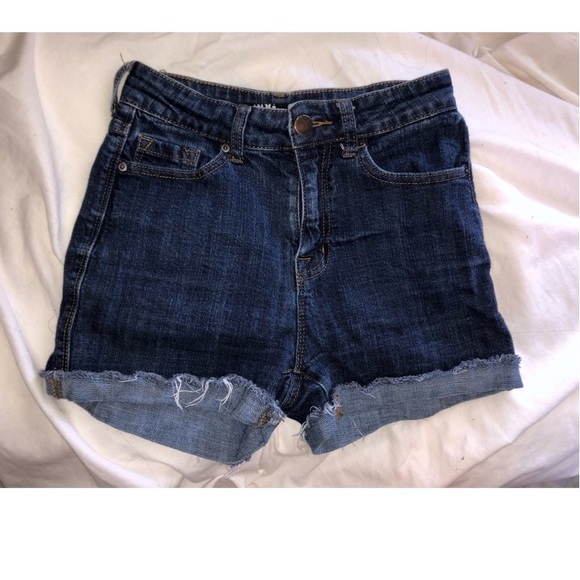 High waisted jean cut off shorts - Picture 1 of 2